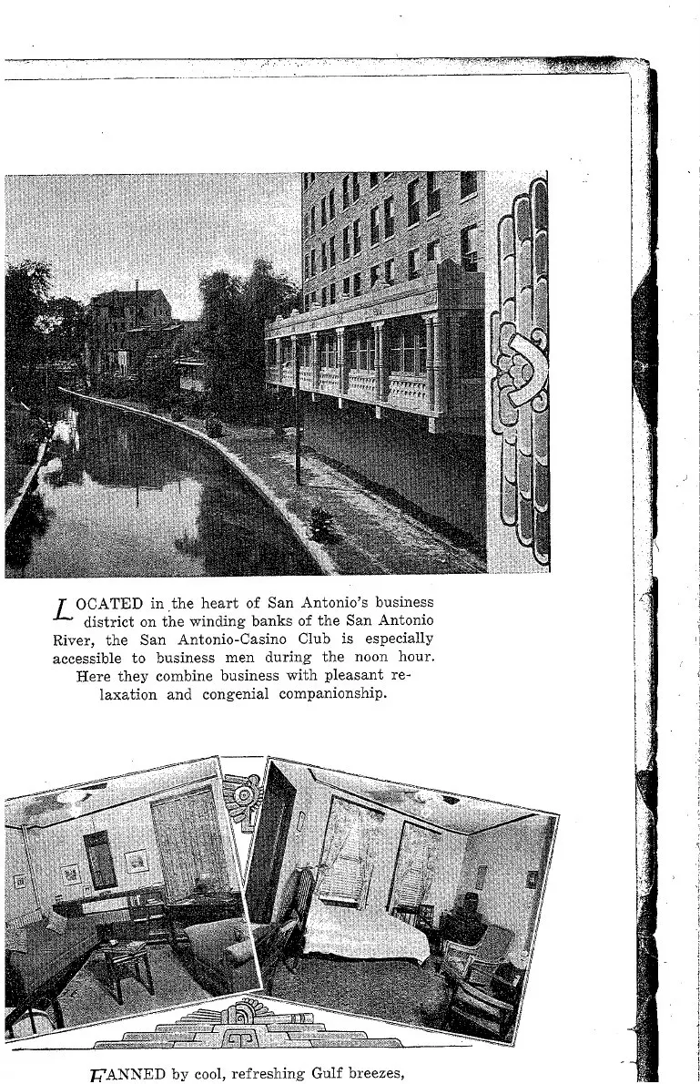 An interior page from the 1927 Casino Club brochure