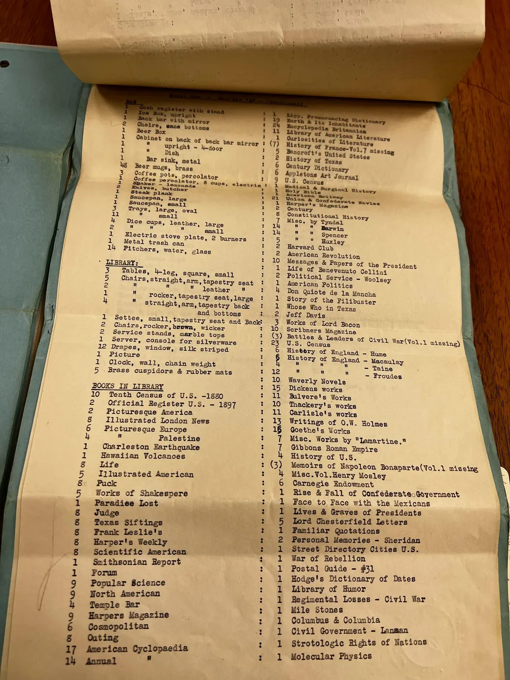 Preview of Casino Club Inventory by Room, Part I